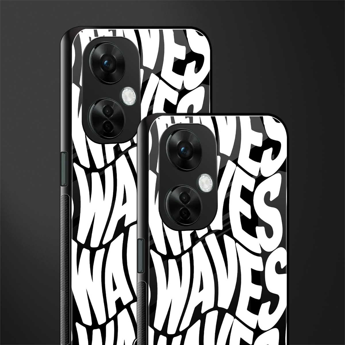 waves back phone cover | glass case for oneplus nord ce 3 lite