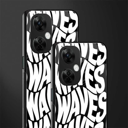 waves back phone cover | glass case for oneplus nord ce 3 lite