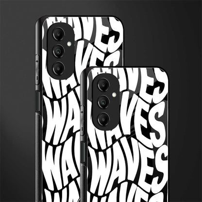 waves back phone cover | glass case for samsung galaxy a14 5g