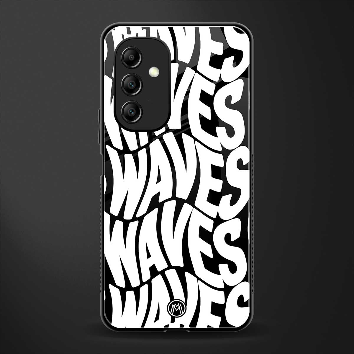 waves back phone cover | glass case for samsung galaxy a14 5g