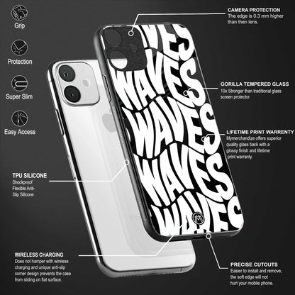 waves back phone cover | glass case for oneplus 10r 5g