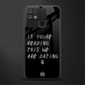 we are dating back phone cover | glass case for realme narzo 50a