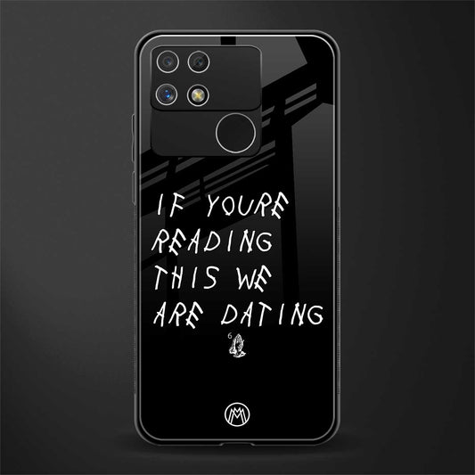 we are dating back phone cover | glass case for realme narzo 50a