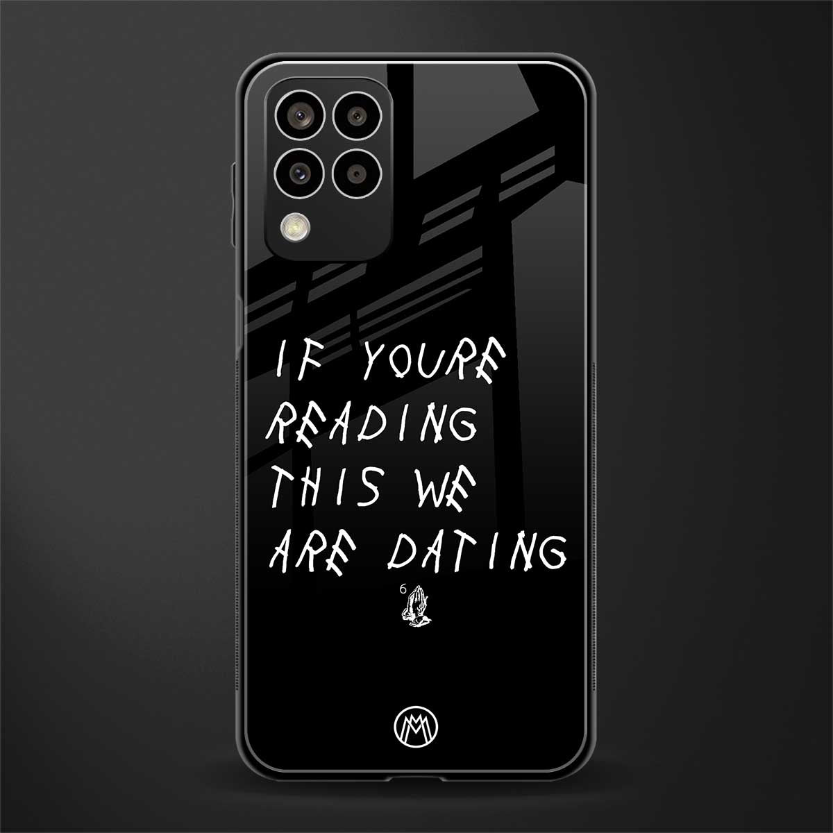 we are dating back phone cover | glass case for samsung galaxy m33 5g