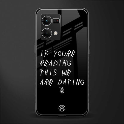 we are dating back phone cover | glass case for oppo f21 pro 4g