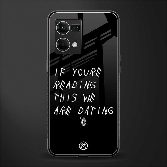 we are dating back phone cover | glass case for oppo f21 pro 4g