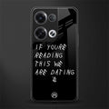 we are dating back phone cover | glass case for oppo reno 8