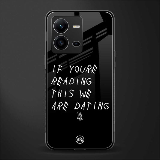 we are dating back phone cover | glass case for vivo v25-5g