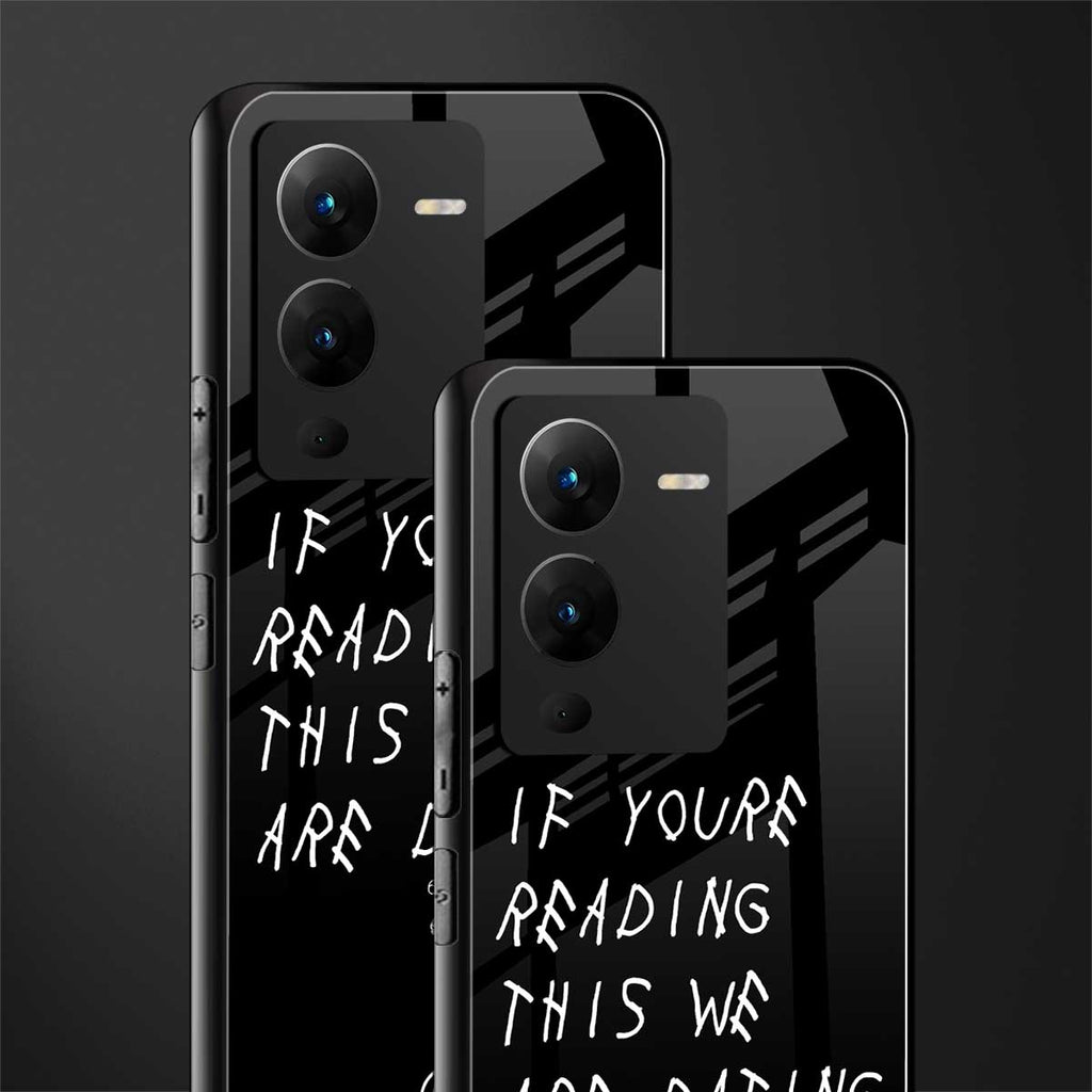 we are dating back phone cover | glass case for vivo v25 pro 5g