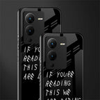 we are dating back phone cover | glass case for vivo v25 pro 5g