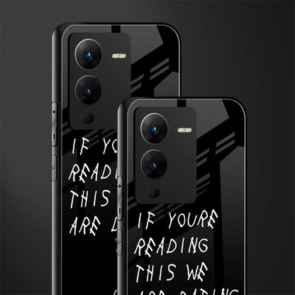 we are dating back phone cover | glass case for vivo v25 pro 5g