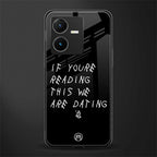 we are dating back phone cover | glass case for vivo y22