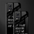 we are dating back phone cover | glass case for vivo v21e 4g