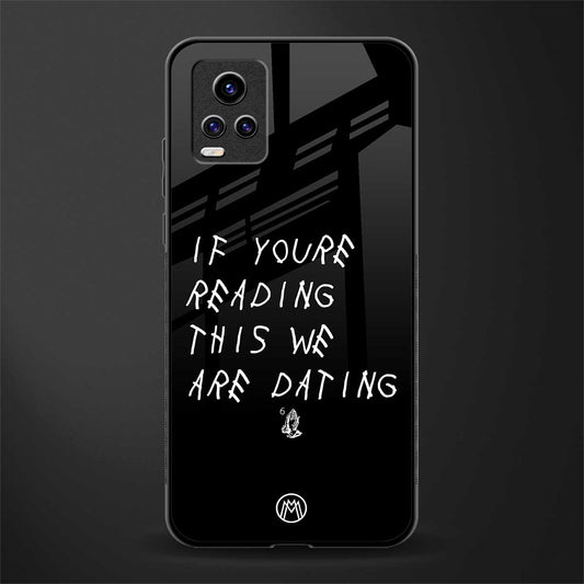 we are dating back phone cover | glass case for vivo v21e 4g