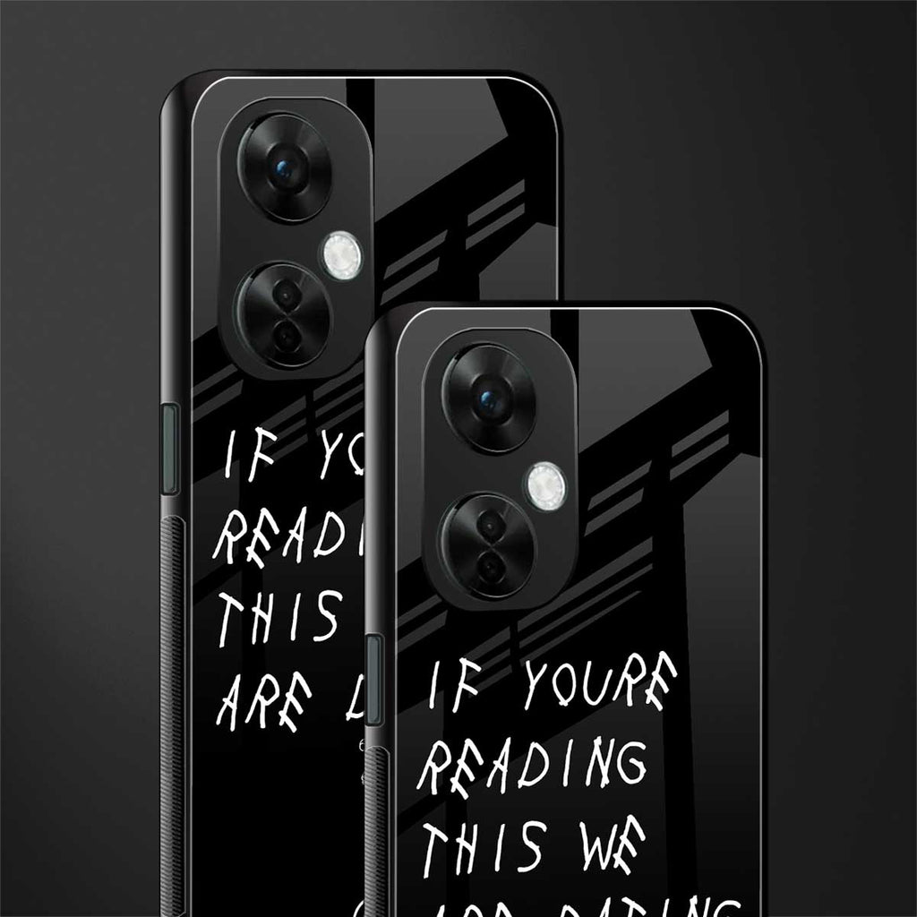 we are dating back phone cover | glass case for oneplus nord ce 3 lite