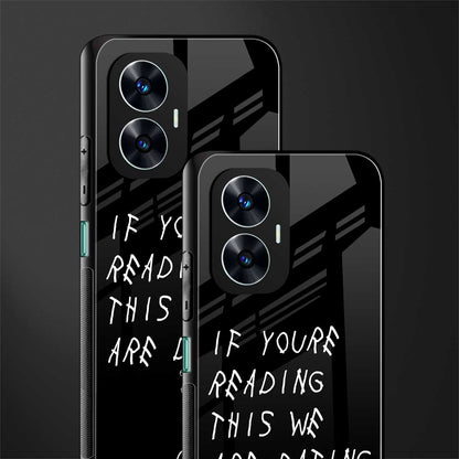 we are dating back phone cover | glass case for realme c55