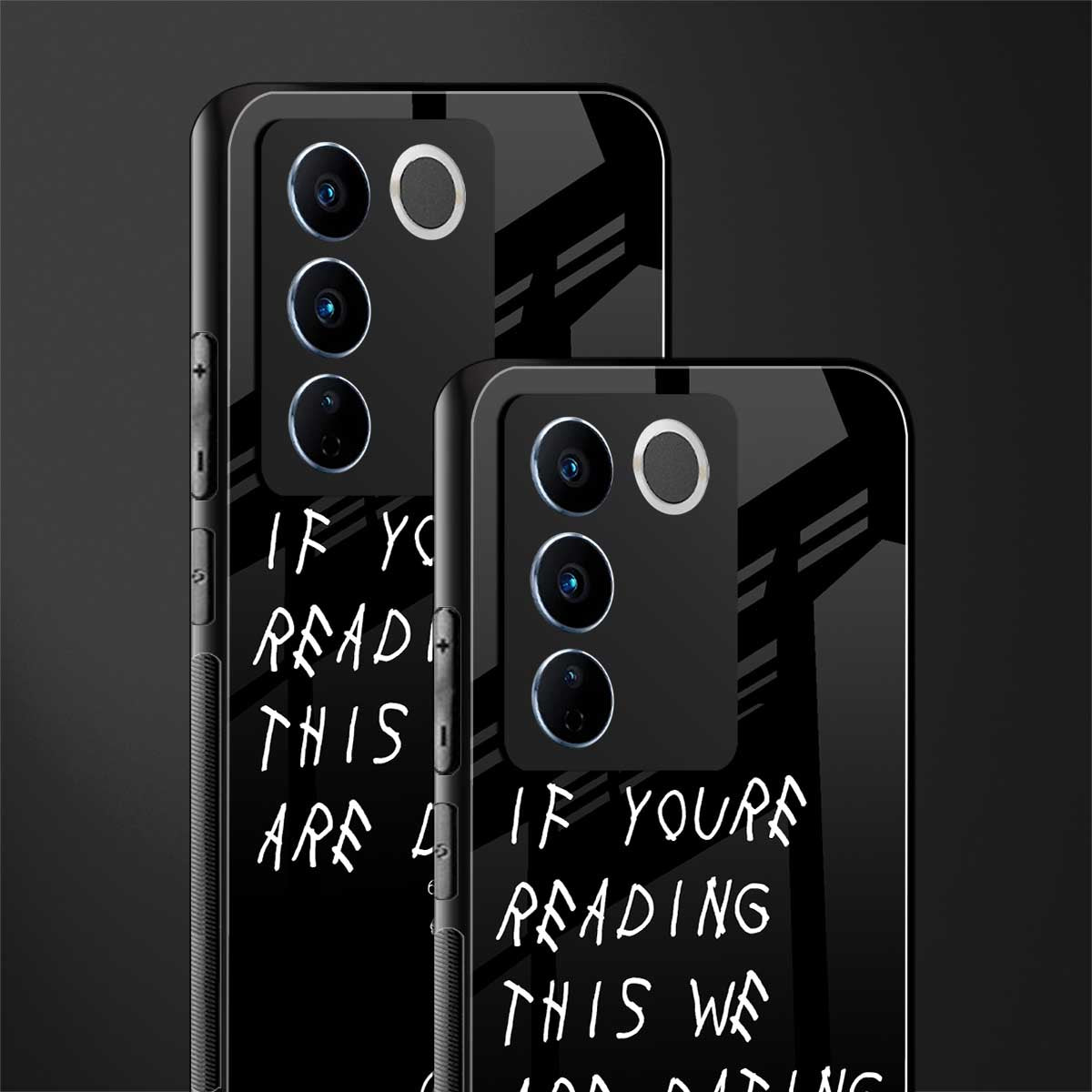 we are dating back phone cover | glass case for vivo v27 pro 5g