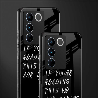 we are dating back phone cover | glass case for vivo v27 pro 5g