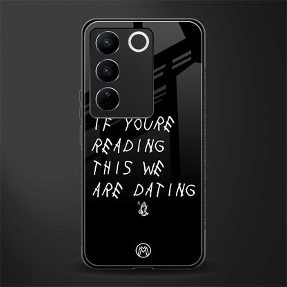 we are dating back phone cover | glass case for vivo v27 pro 5g
