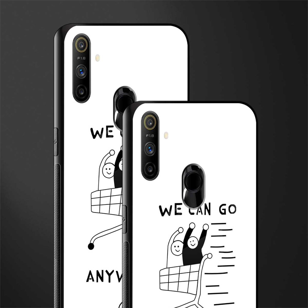 we can go anywhere glass case for realme narzo 10a image-2