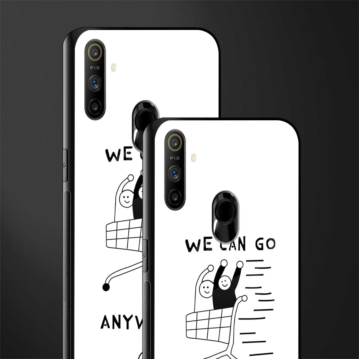 we can go anywhere glass case for realme narzo 10a image-2