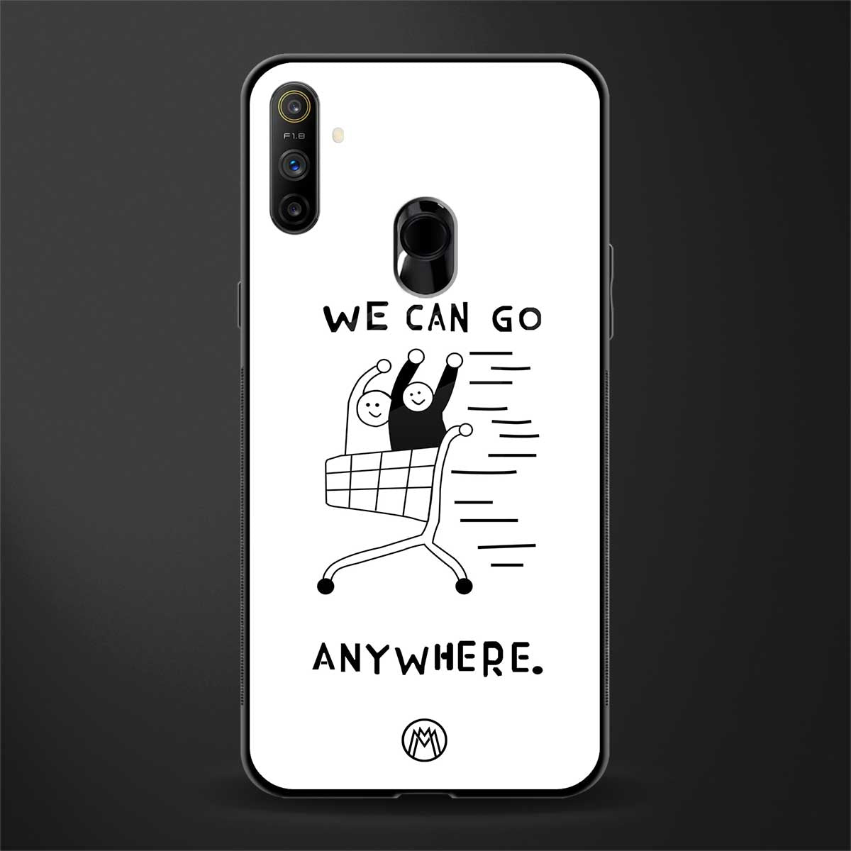 we can go anywhere glass case for realme narzo 10a image