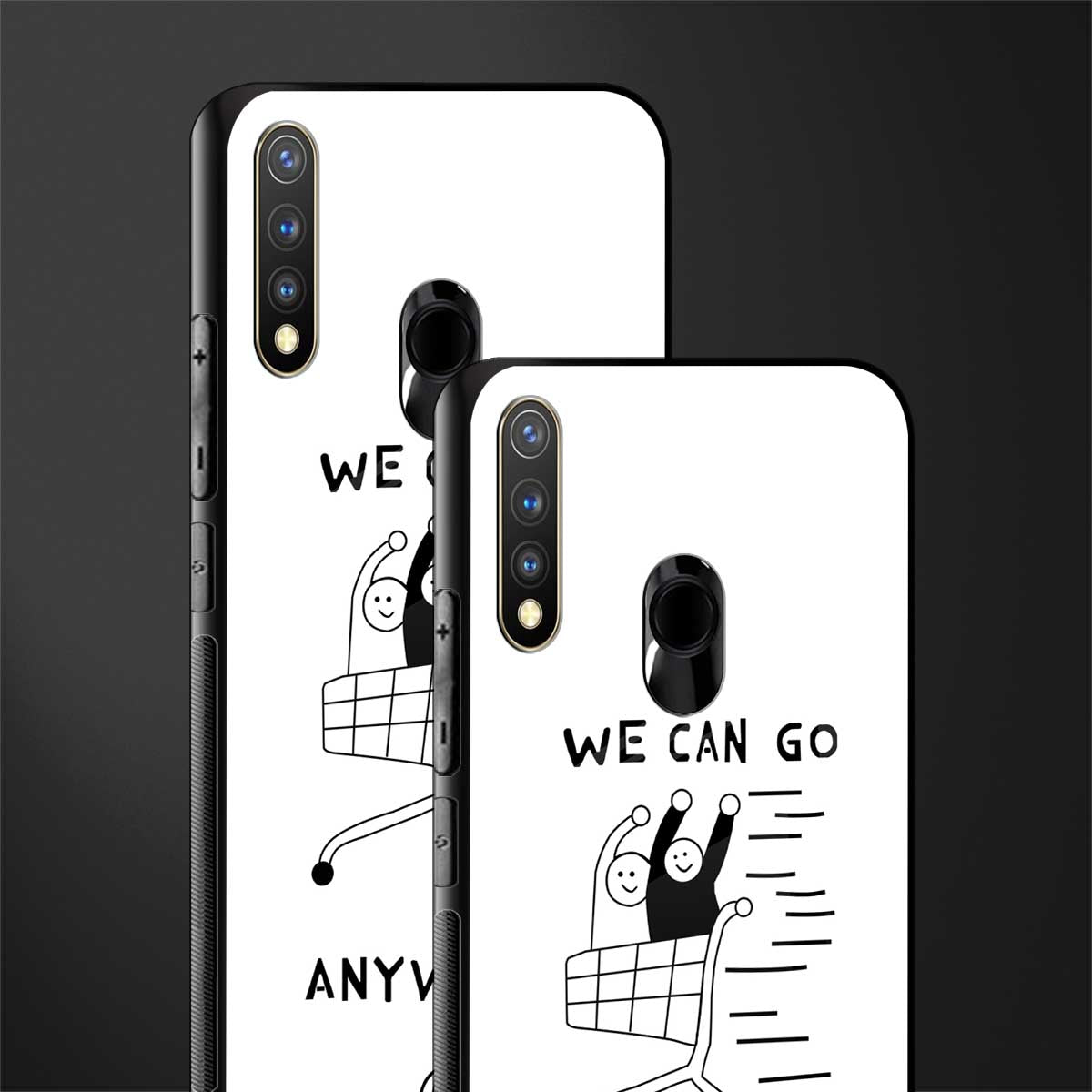 we can go anywhere glass case for vivo u20 image-2