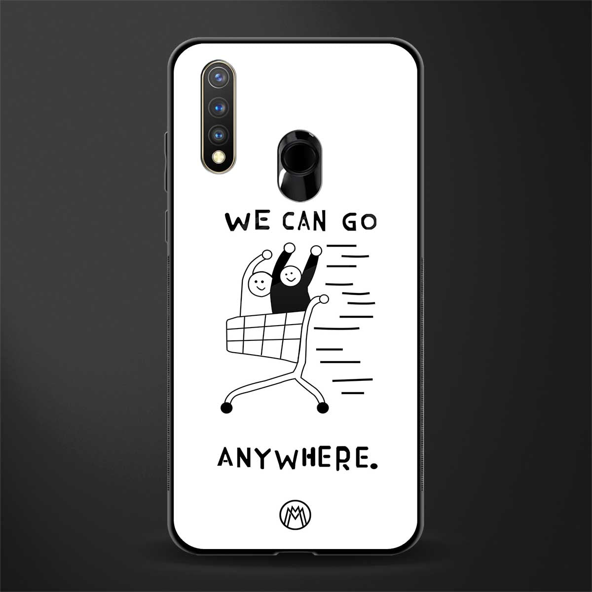 we can go anywhere glass case for vivo y19 image