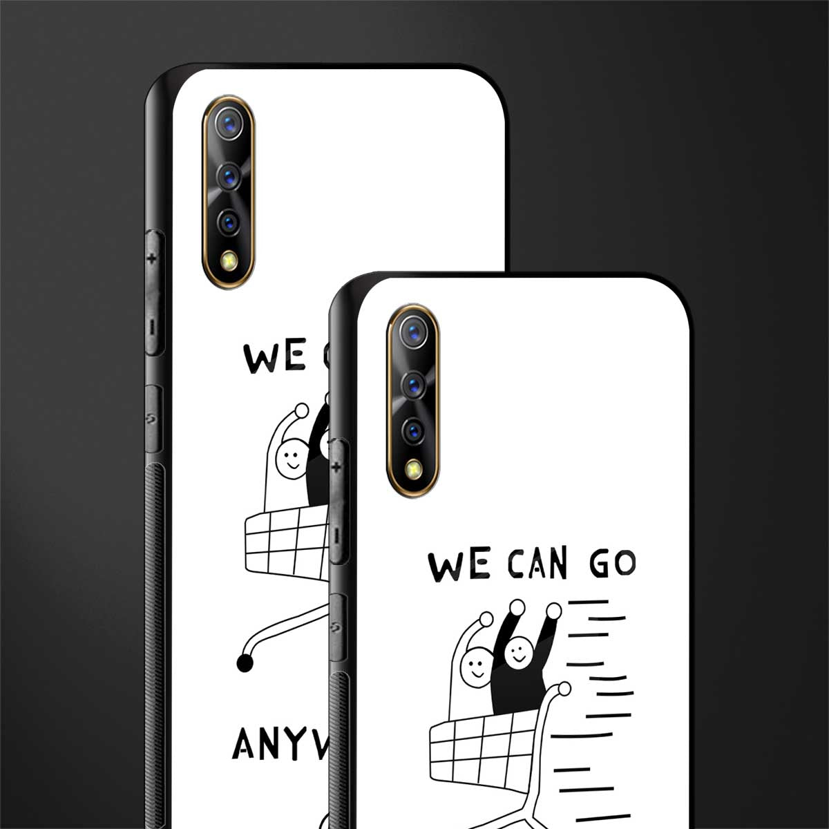 we can go anywhere glass case for vivo s1 image-2