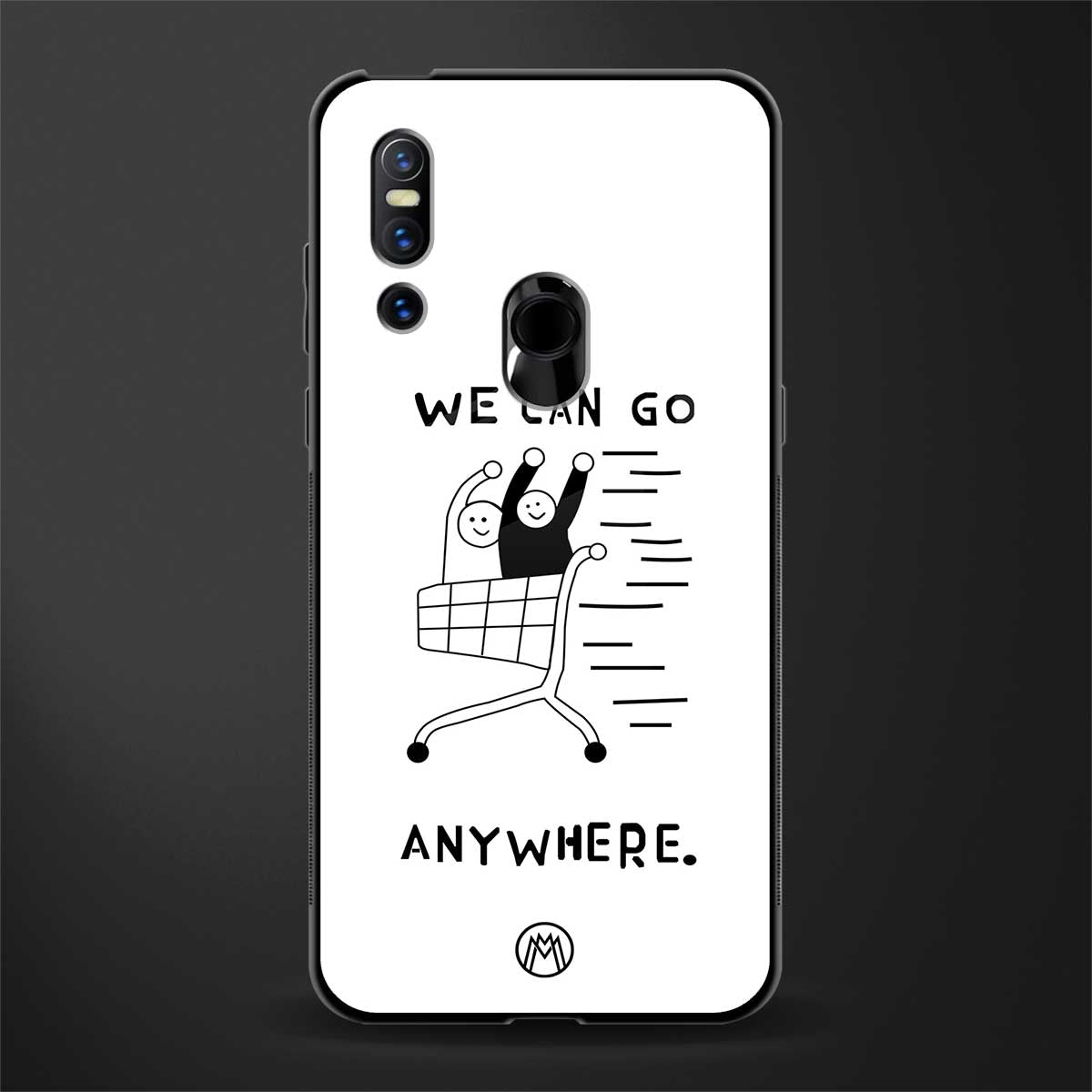 we can go anywhere glass case for vivo v15 image
