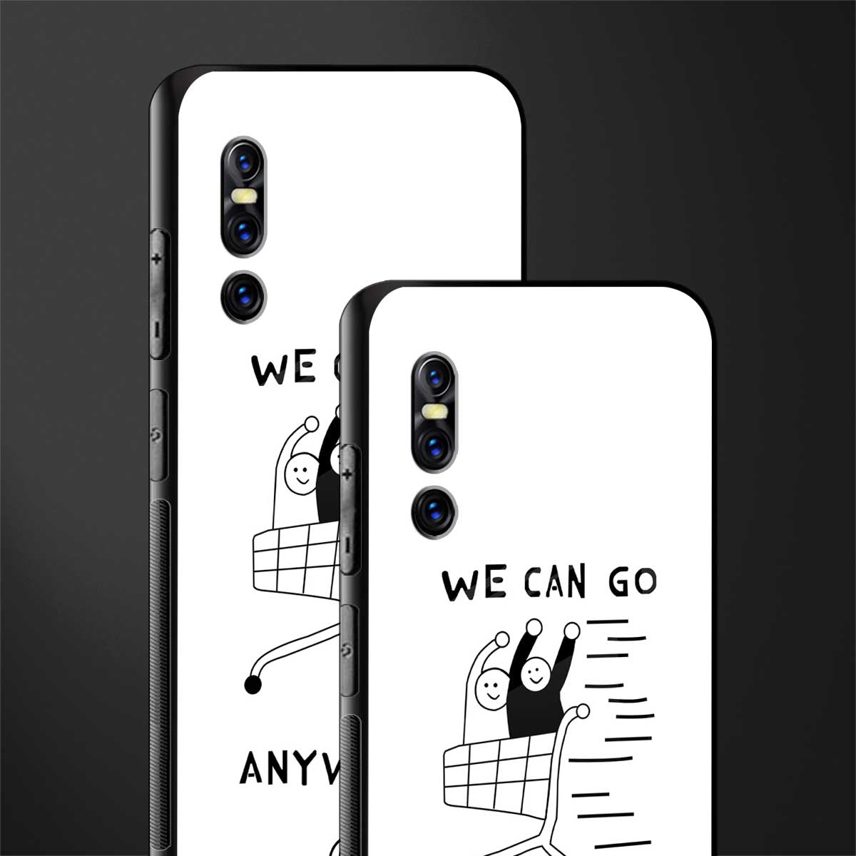 we can go anywhere glass case for vivo v15 pro image-2