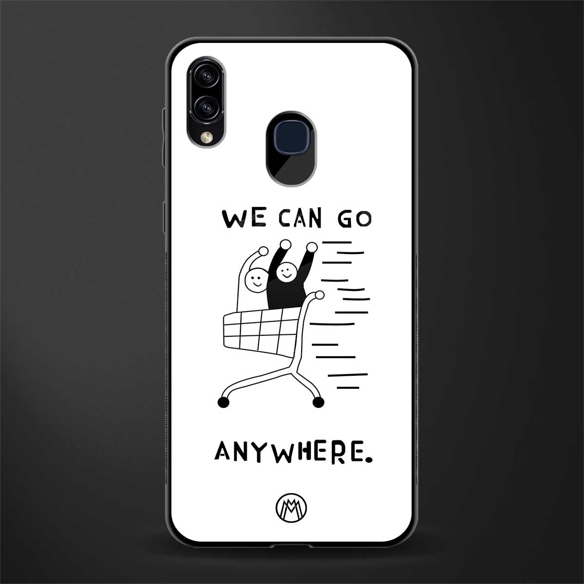we can go anywhere glass case for samsung galaxy a20 image