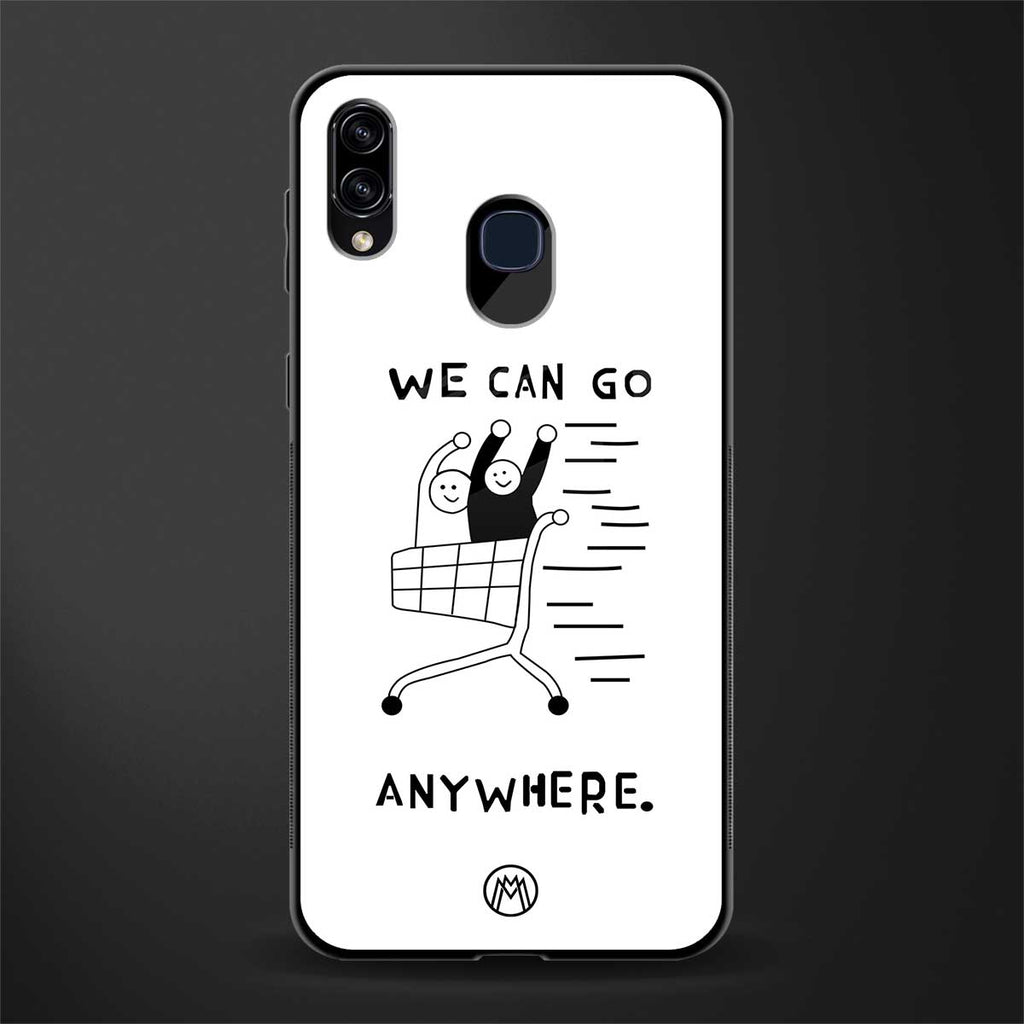 we can go anywhere glass case for samsung galaxy m10s image