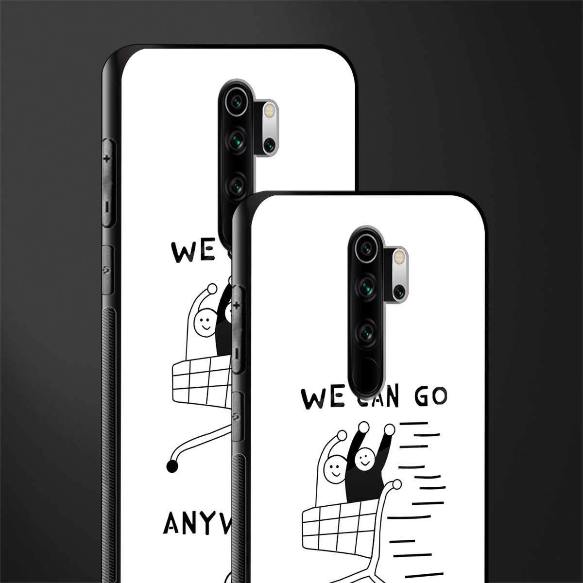 we can go anywhere glass case for redmi note 8 pro image-2