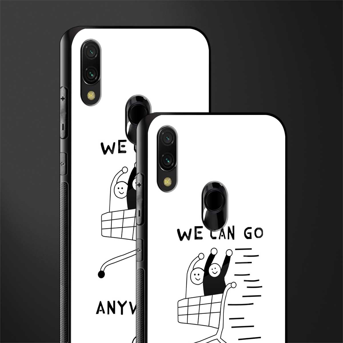 we can go anywhere glass case for redmi note 7 pro image-2