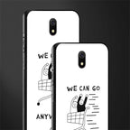 we can go anywhere glass case for redmi 8a image-2