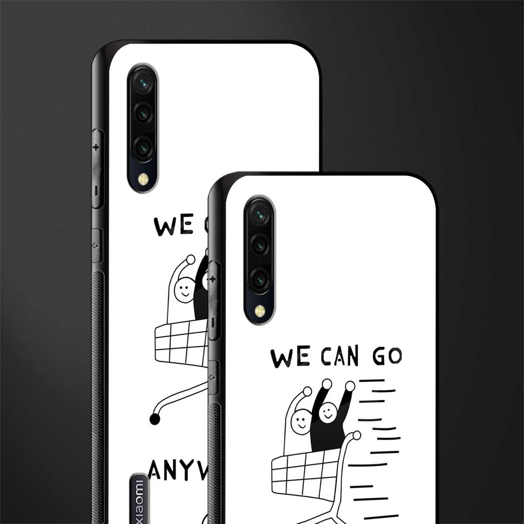 we can go anywhere glass case for mi a3 redmi a3 image-2