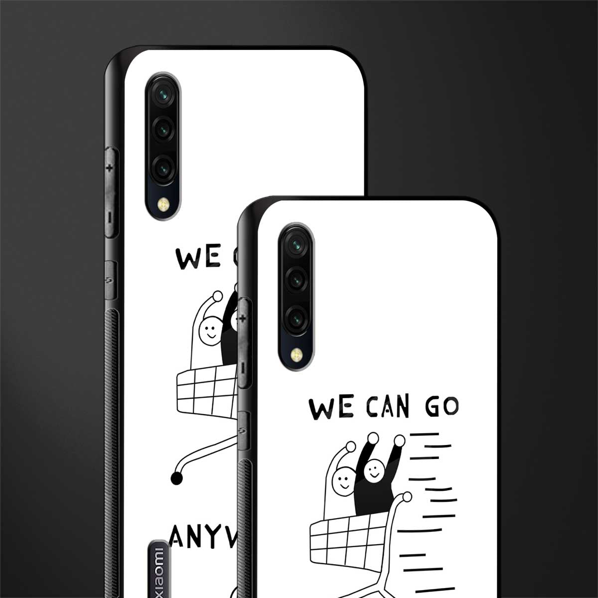 we can go anywhere glass case for mi a3 redmi a3 image-2
