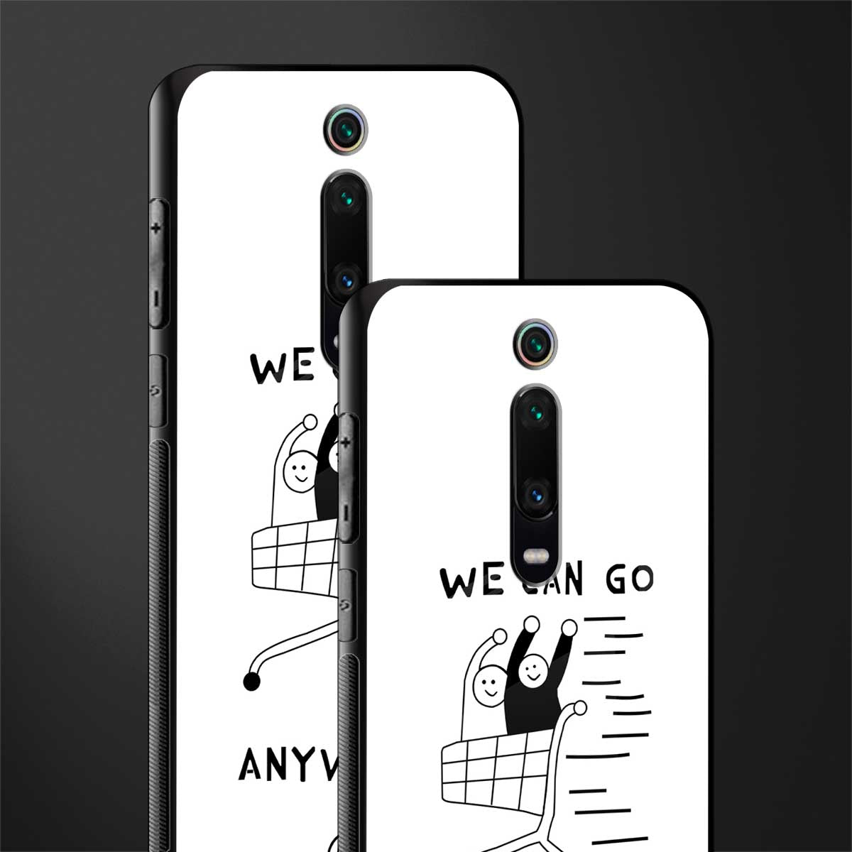we can go anywhere glass case for redmi k20 image-2