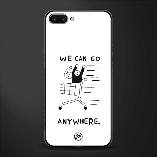 we can go anywhere glass case for oppo a3s image