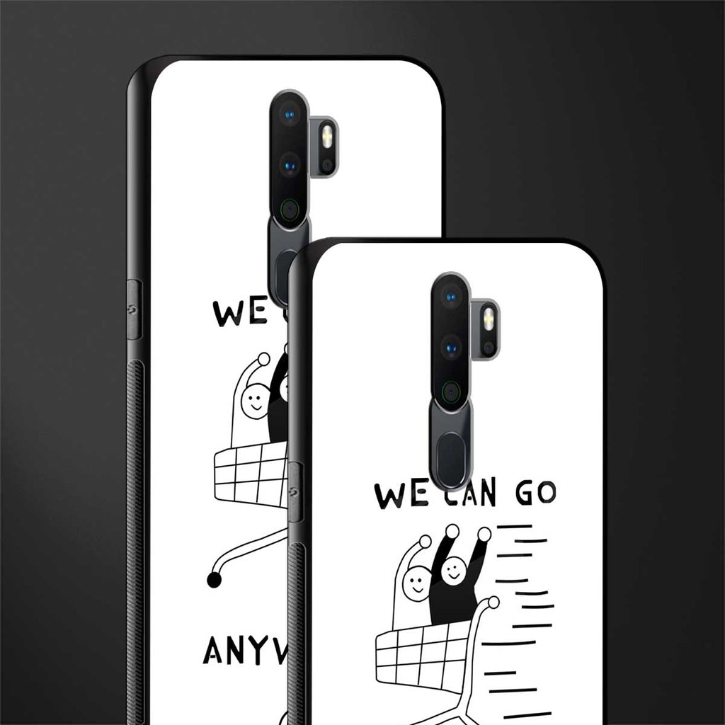 we can go anywhere glass case for oppo a5 2020 image-2