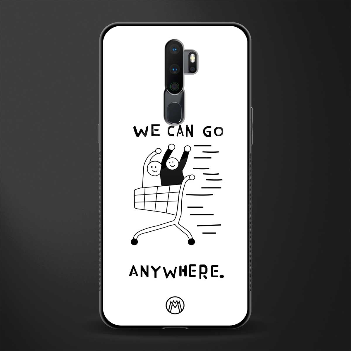 we can go anywhere glass case for oppo a5 2020 image