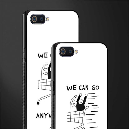 we can go anywhere glass case for realme c2 image-2