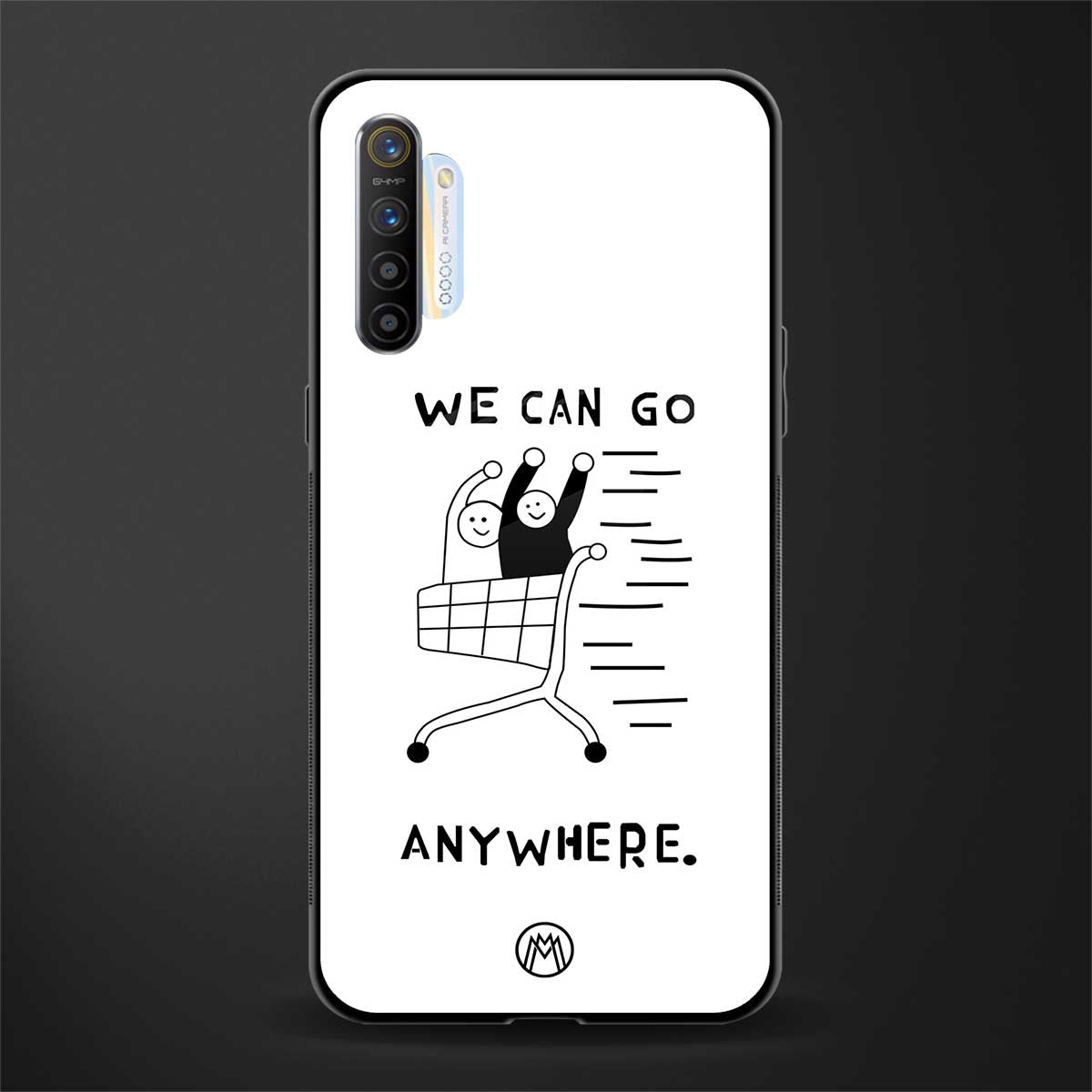we can go anywhere glass case for realme xt image