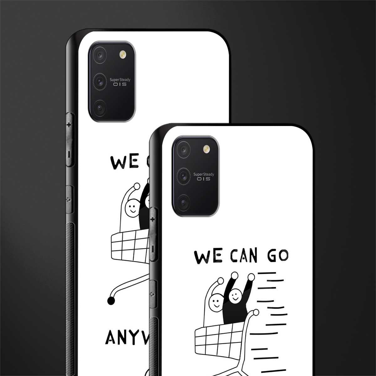 we can go anywhere glass case for samsung galaxy a91 image-2