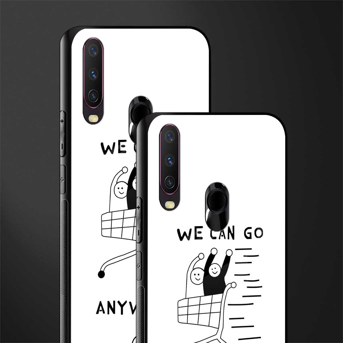 we can go anywhere glass case for vivo y17 image-2