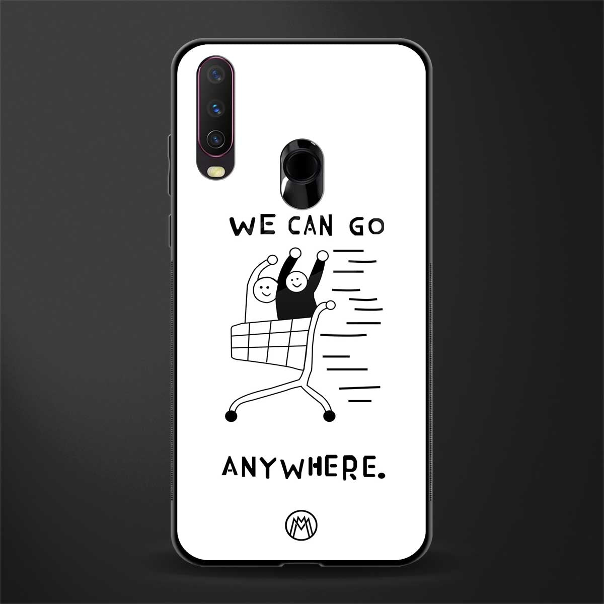 we can go anywhere glass case for vivo y17 image