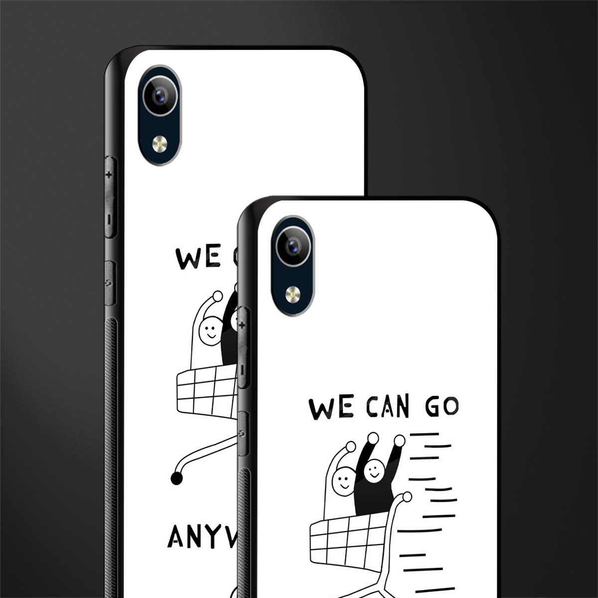 we can go anywhere glass case for vivo y91i image-2