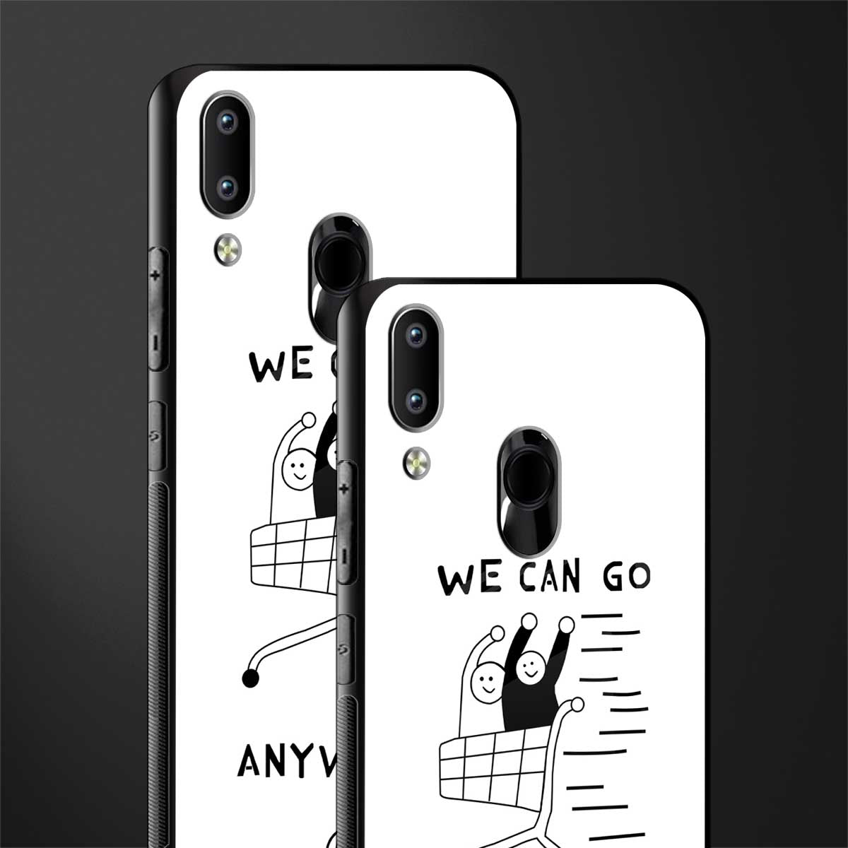 we can go anywhere glass case for vivo y91 image-2
