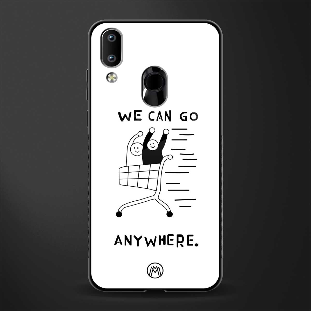 we can go anywhere glass case for vivo y91 image